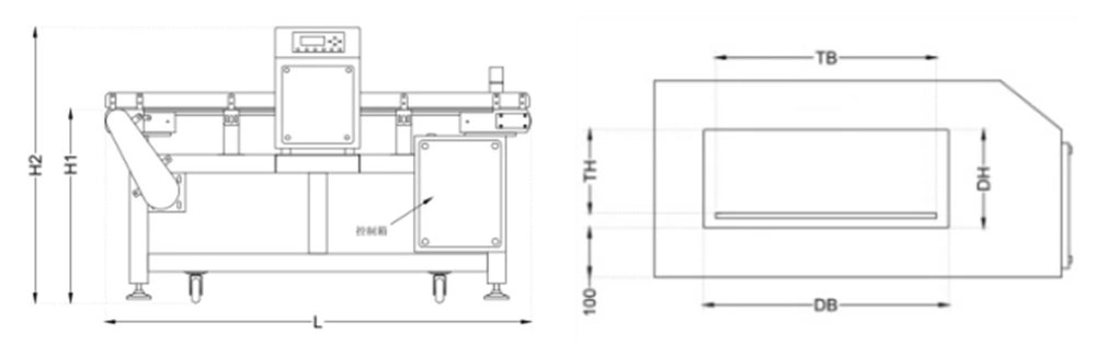 Touch Screen Belt Conveyor Metal Detector for Food Industrial