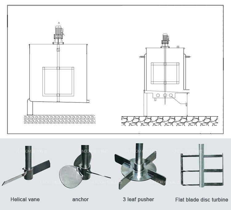 Sanitary Vacuum Pressure Pharmaceutival Mixing Tank with Explosion-Proof Motor