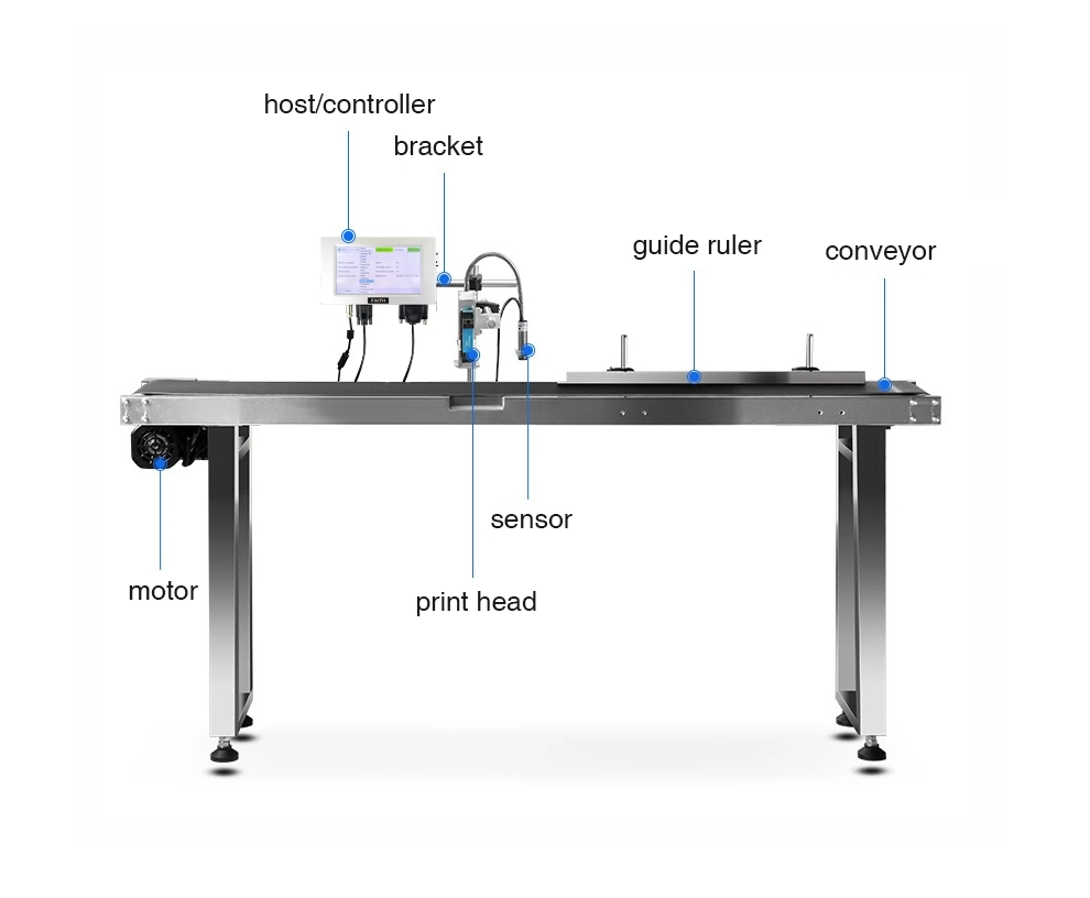 Package Box Bag Carton Marking Printing Machine Kd210 Online Inkjet Printer