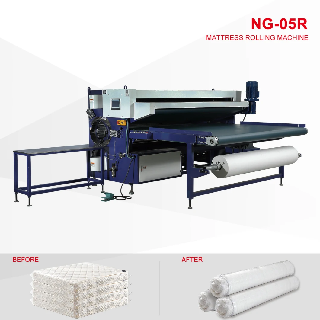 Ng-05r High Efficiency Security Spring Mattress Rolling Pack Machine Mattress Machine